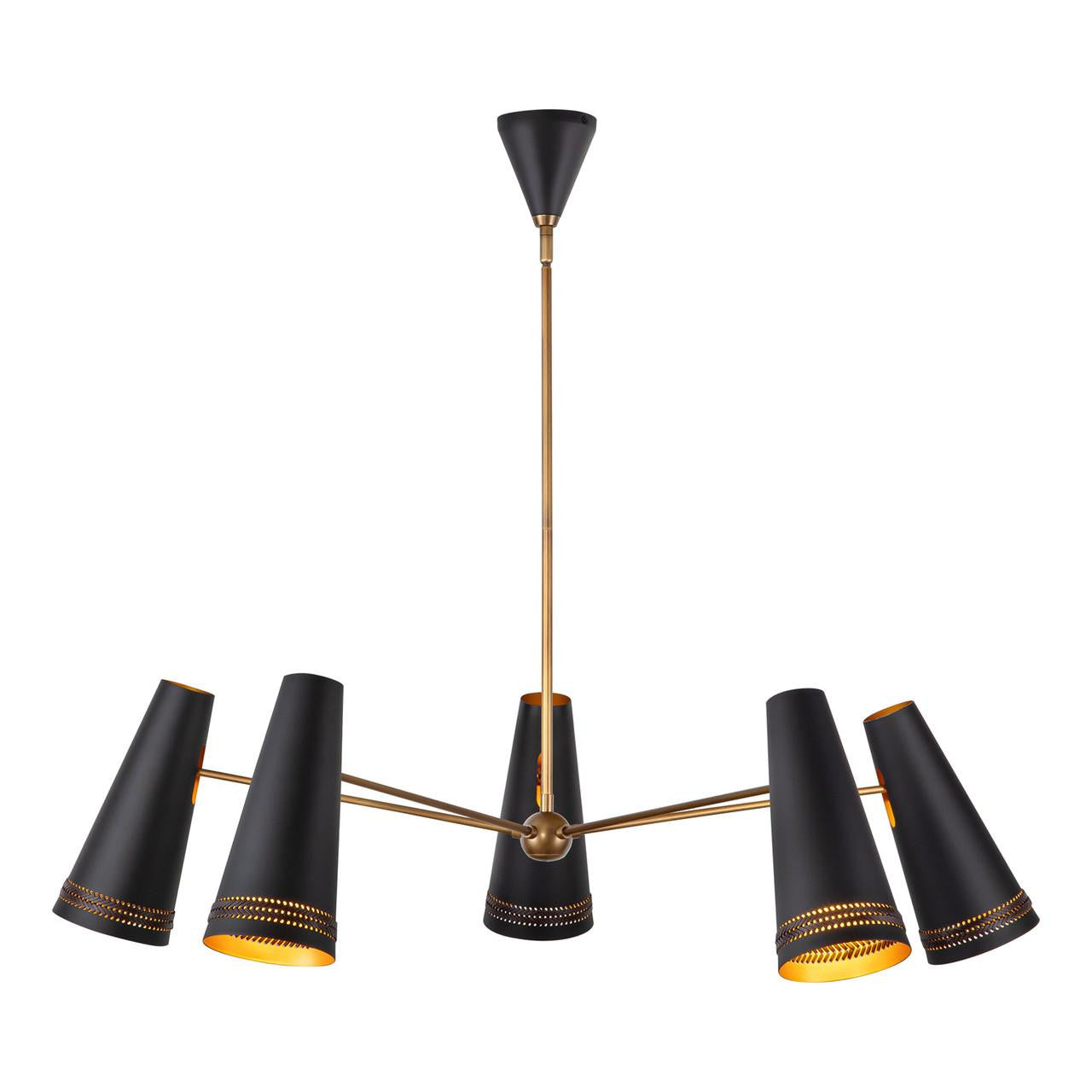 Alora Lighting Brickell 5 Light Chandelier Matte Black