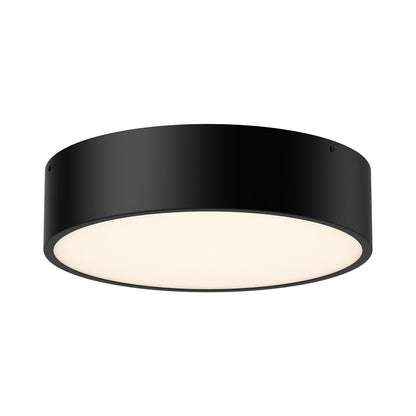 Alora Lighting Brisbane Flush Mount, 3-Light, Matte Black, 16"D
