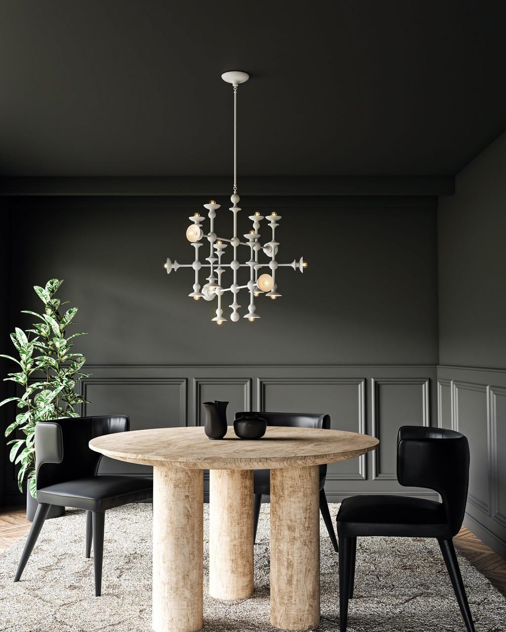 Alora Lighting Cadence Chandelier, 18-Light, Antique White, 30"D