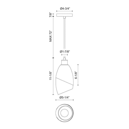 Alora Lighting Capri Pendant Matte Black