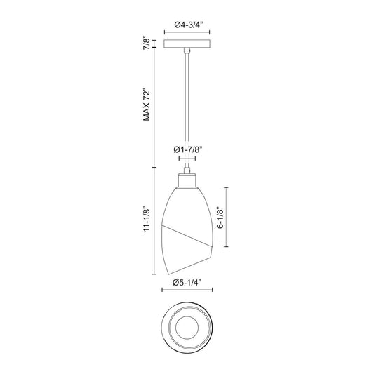 Alora Lighting Capri Pendant Matte Black