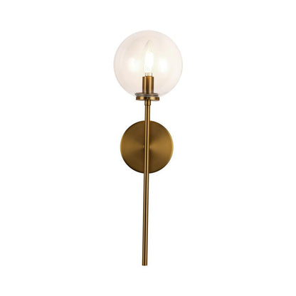 Alora Lighting Cassia 1 Head Aged Brass/Clear Glass 1 Light Wall Vanity