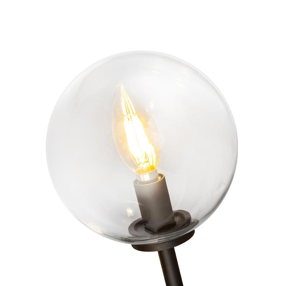 Alora Lighting Cassia 1 Head Matte Black/Clear Glass 1 Light Wall Vanity