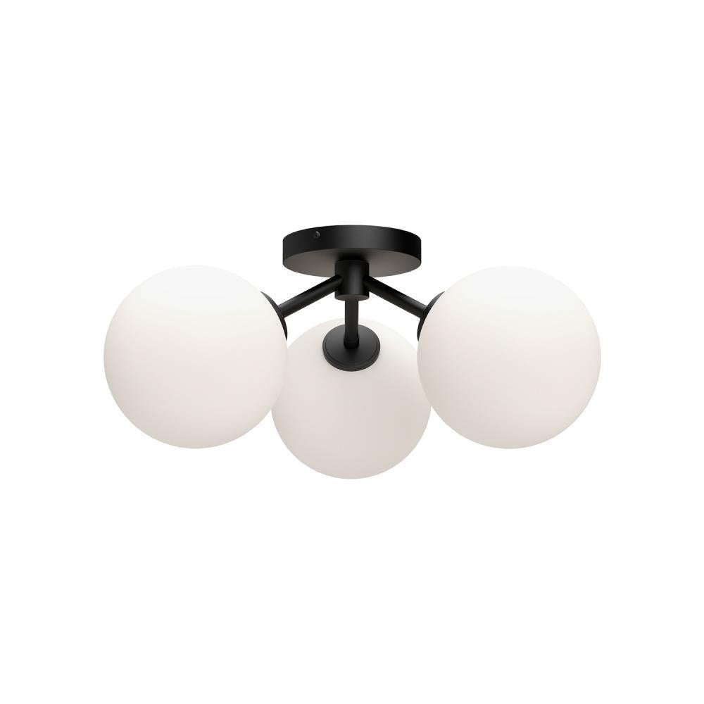 Alora Lighting Cassia Semi Flush Mount Aged Gold, Clear Glass