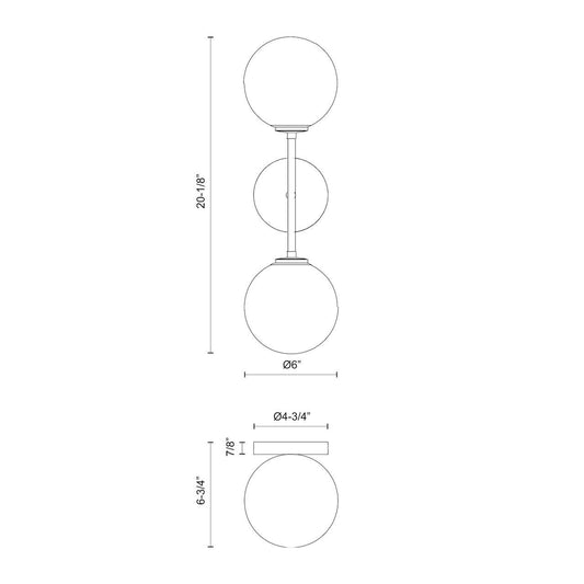 Alora Lighting Cassia 6-in Wall/Vanity Light Matte Black