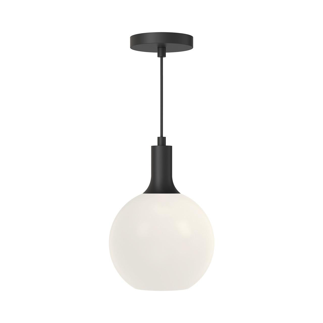 Alora Lighting Castilla Pendant, 1-Light, Matte Black, Opal Matte Glass, 11.13"H