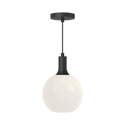 Alora Lighting Castilla Pendant, 1-Light, Matte Black, Opal Matte Glass, 11.13"H