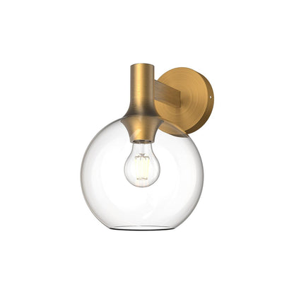 Alora Lighting Castilla Wall/Vanity Light Aged Gold, Clear Glass