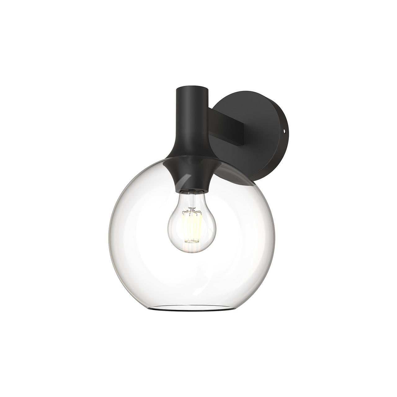 Alora Lighting Castilla Wall/Vanity Light Matte Black, Opal Matte Glass