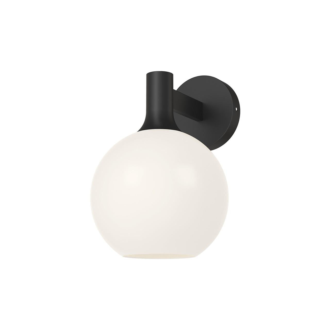 Alora Lighting Castilla Wall Sconce, 1-Light, Matte Black, Opal Matte Glass, 11.88"H