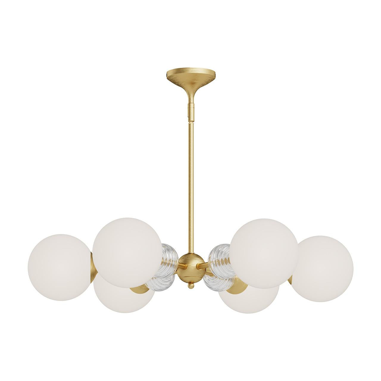 Alora Lighting Celia 6 Light Chandelier Brushed Gold
