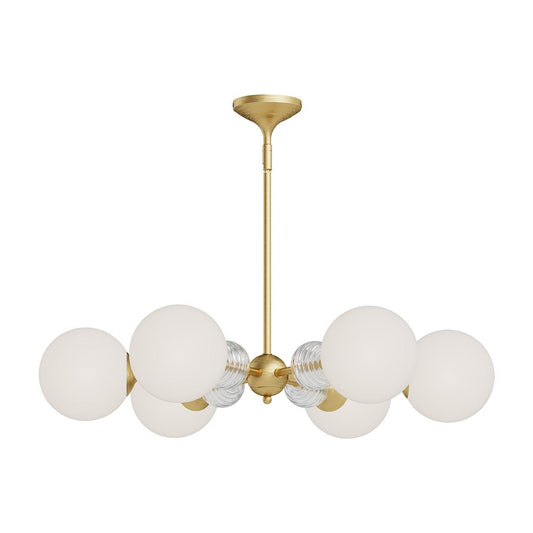 Alora Lighting Celia 6 Light Chandelier Brushed Gold