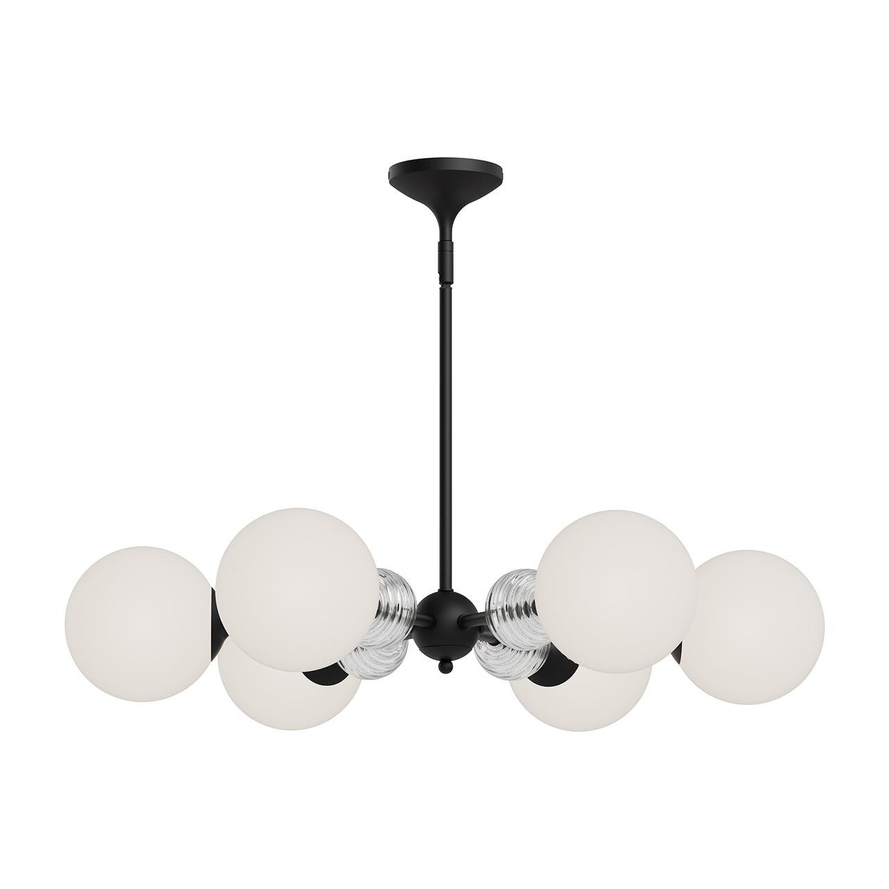 Alora Lighting Celia 6 Light Chandelier Matte Black