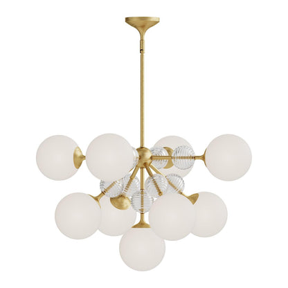 Alora Lighting Celia 9 Light Chandelier Brushed Gold