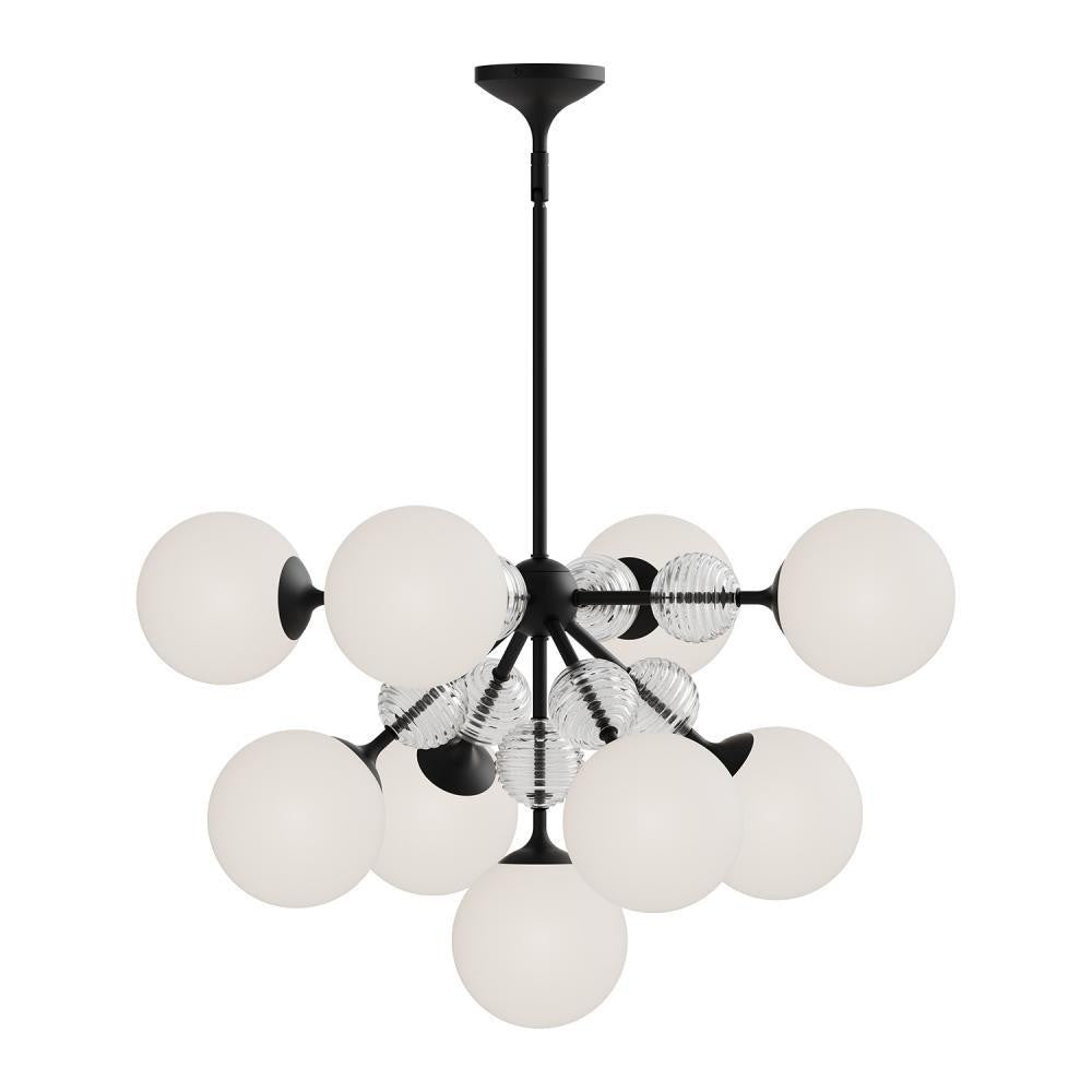 Alora Lighting Celia 9 Light Chandelier Matte Black