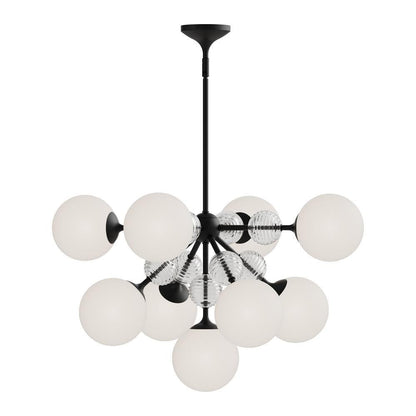 Alora Lighting Celia 9 Light Chandelier Matte Black