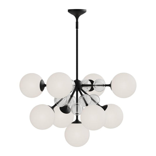 Alora Lighting Celia 9 Light Chandelier Matte Black
