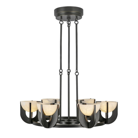 Alora Lighting Colette 27-in LED Chandelier Vintage Brass