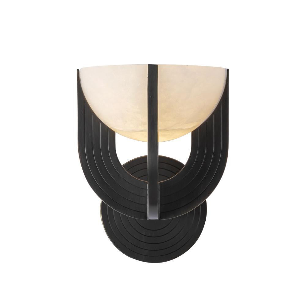 Alora Lighting Colette 7-in Urban Bronze/Alabaster LED Wall Vanity