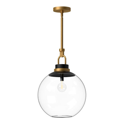 Alora Lighting Copperfield 16-in Pendant Aged Gold, Clear Glass