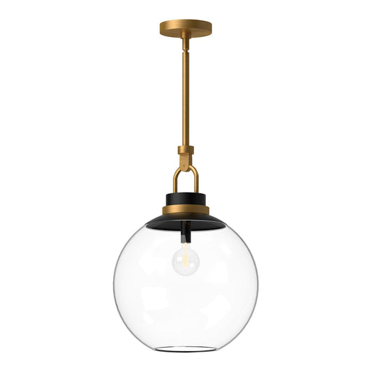 Alora Lighting Copperfield 16-in Pendant Aged Gold, Clear Glass