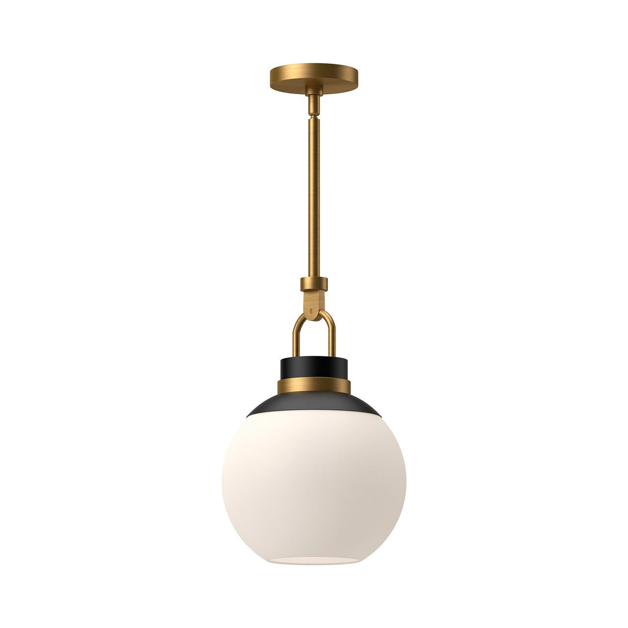 Alora Lighting Copperfield 12-in Pendant Chrome, Opal Matte Glass