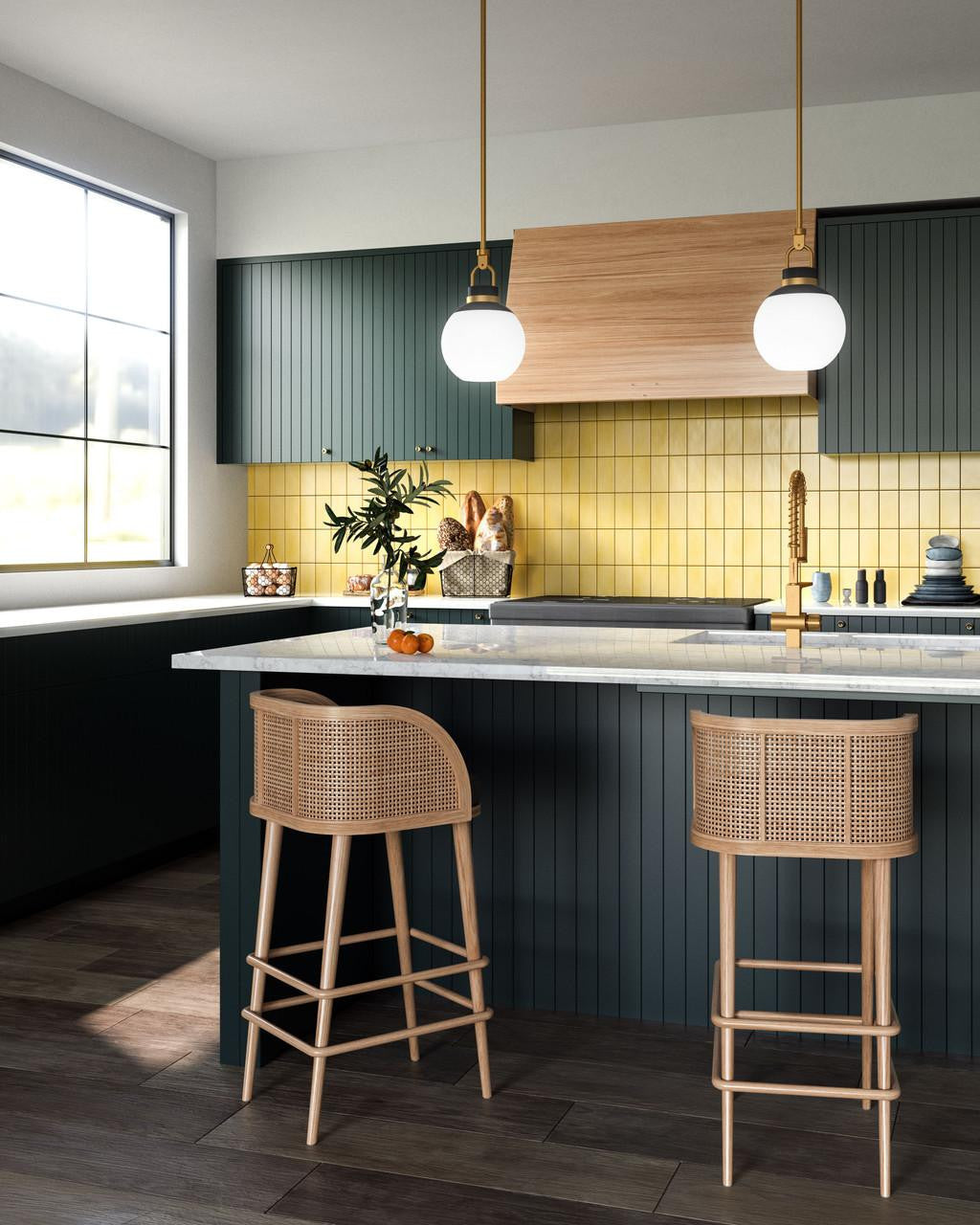Alora Lighting Copperfield 16-in Pendant Chrome, Opal Matte Glass