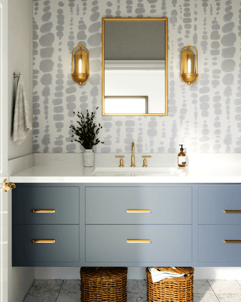 Alora Lighting Cyrus Bathroom Wall Sconce, 1-Light, Aged Gold, Clear Glass, 13.13"H