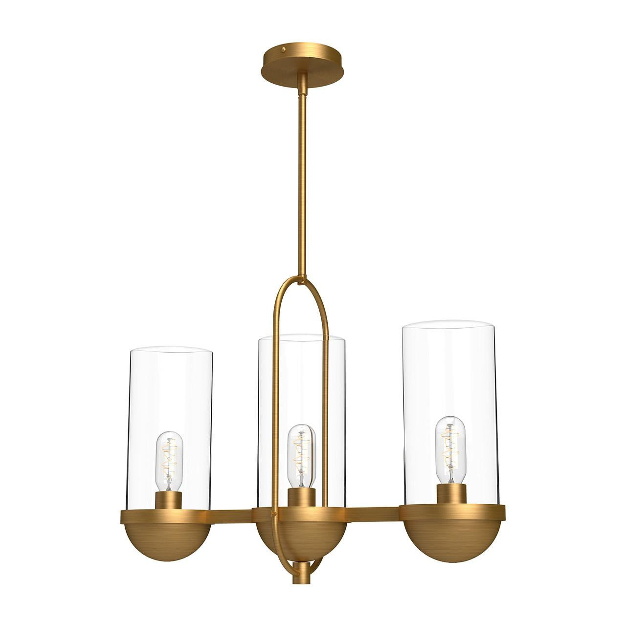 Alora Lighting Cyrus Linear Chandelier Aged Gold