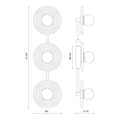 Alora Lighting Dahlia Wall/Vanity Light, 3-Light, LED, Urban Bronze, Alabaster, 21.63"H (WV346322UBAR 7072XJM)