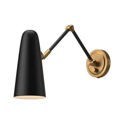 Alora Lighting Daniel 24-in Wall/Vanity Light Aged Gold, Matte Black