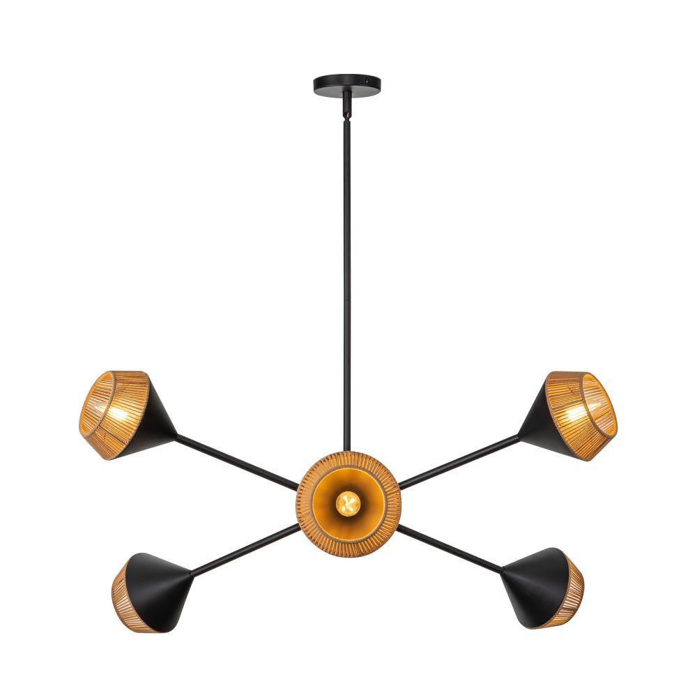 Alora Lighting Daphne 6 Light Chandelier Matte Black