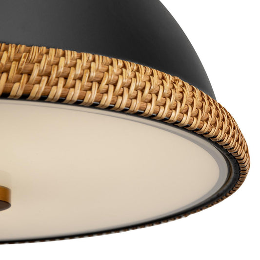 Alora Lighting Doral 2 Light Pendant Vintage Brass, Matte White