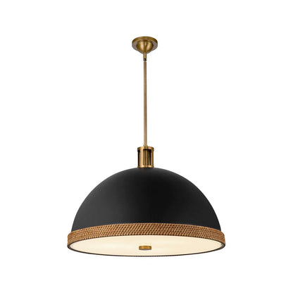 Alora Lighting Doral 3 Light Pendant Vintage Brass, Matte Black