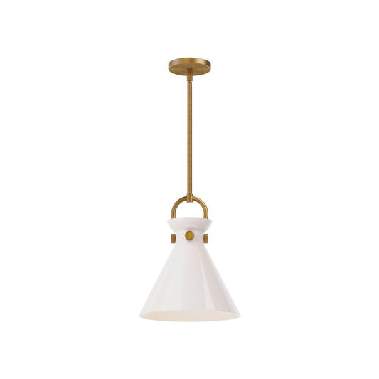 Alora Lighting Emerson 11-in Pendant Matte Black, Clear Glass