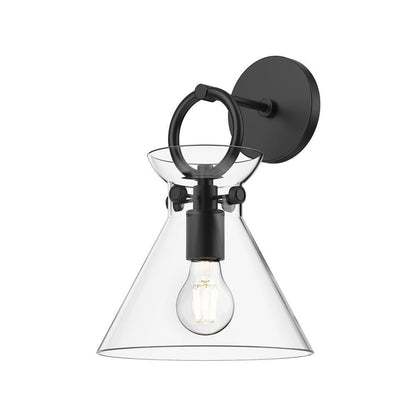 Alora Lighting Emerson Wall/Vanity Light Matte Black, Clear Glass
