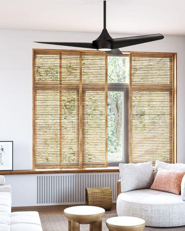 Alora Lighting Emiko Fans, 3-Light, LED, Matte Black, 56"D