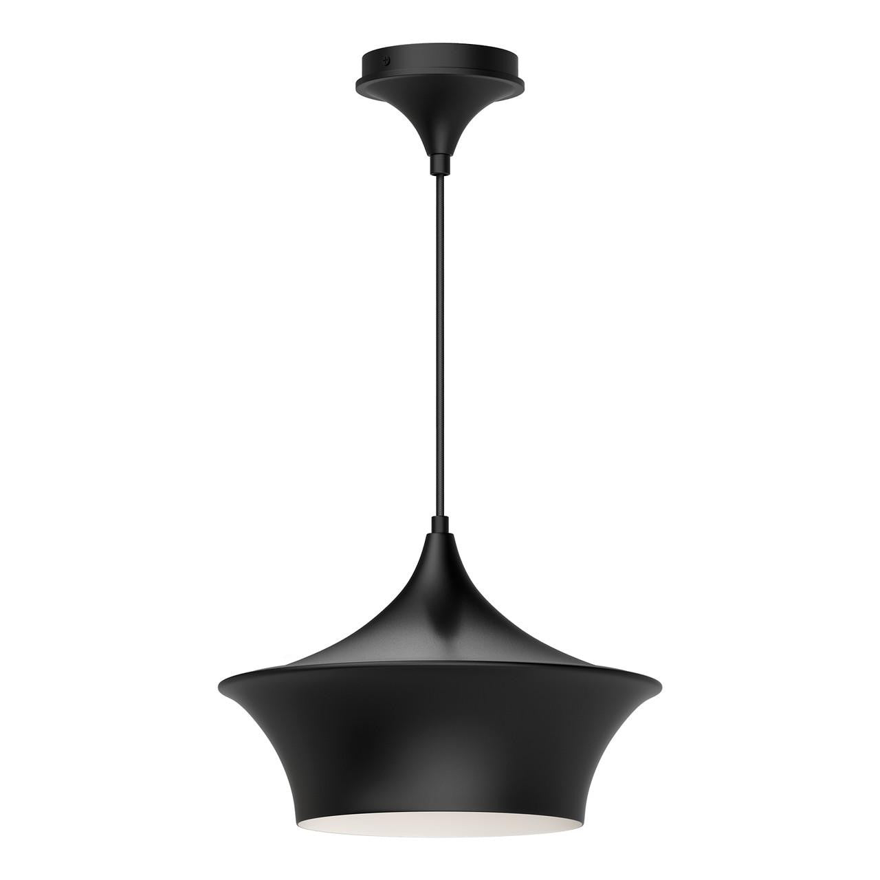 Alora Lighting Emiko Pendant, 1-Light, Matte Black, 13"D