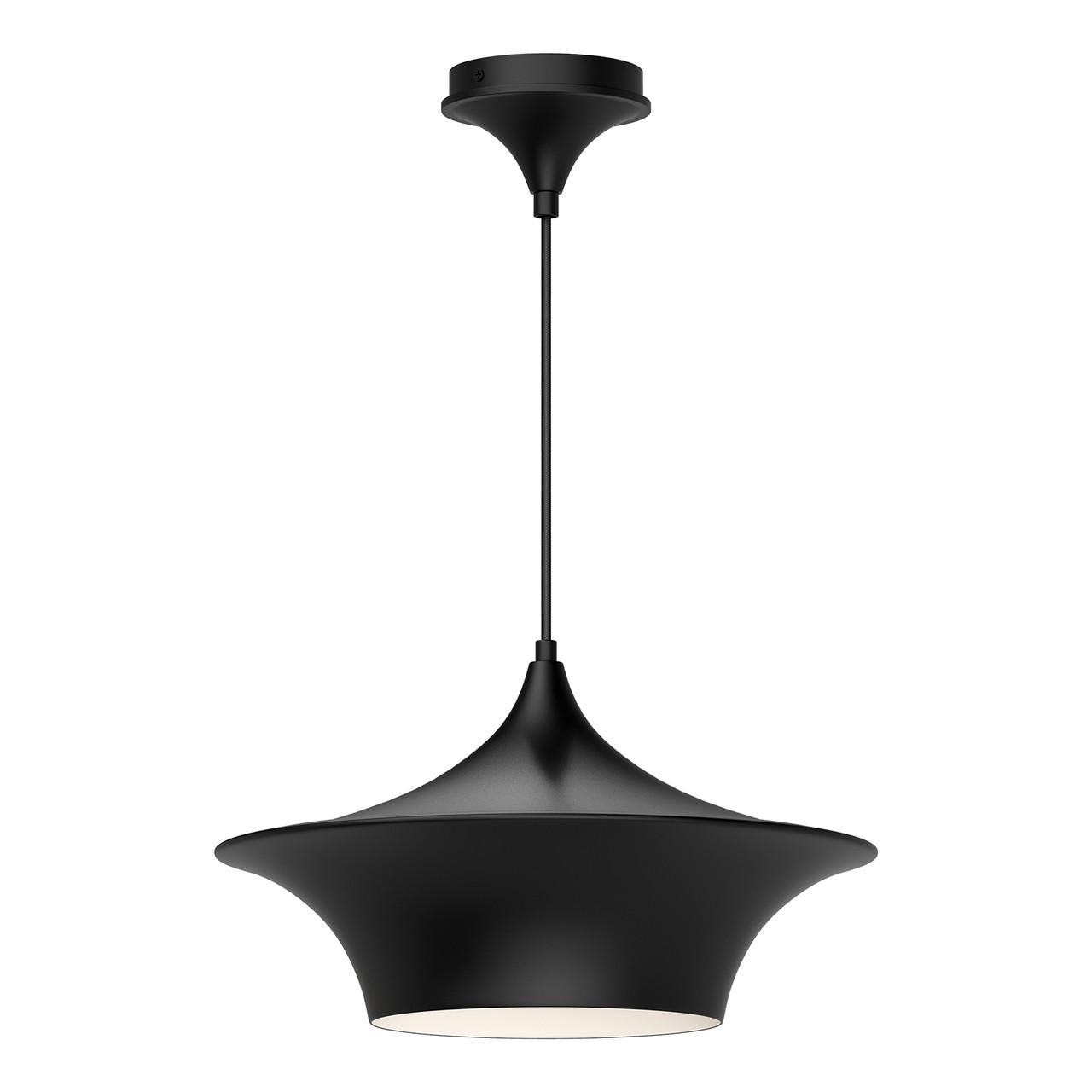 Alora Lighting Emiko Pendant, 1-Light, Matte Black, 16"D