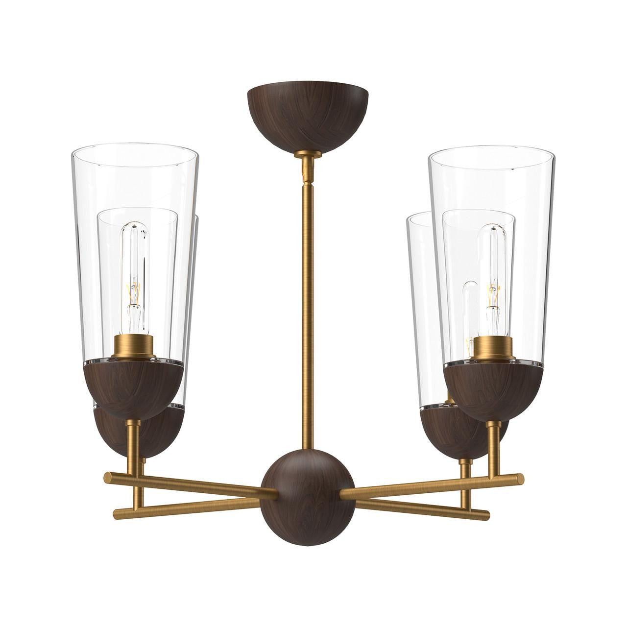 Alora Lighting Emil 4 Light Chandelier Aged Gold