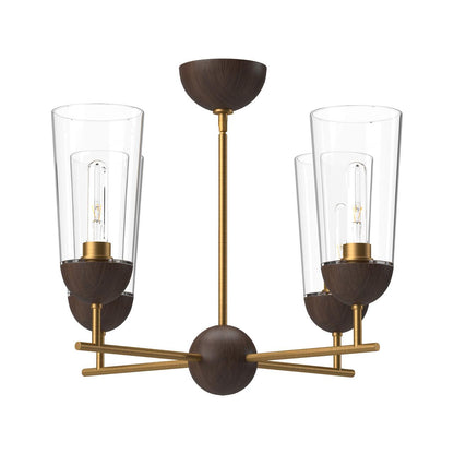 Alora Lighting Emil 4 Light Chandelier Aged Gold