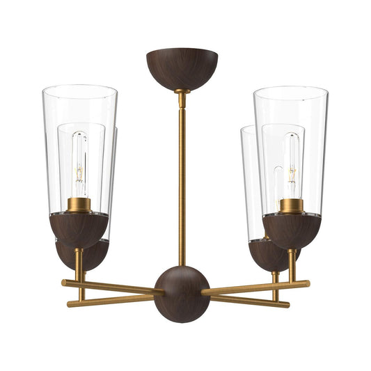 Alora Lighting Emil 4 Light Chandelier Aged Gold