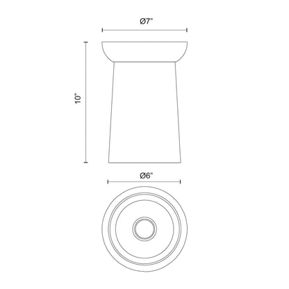 Alora Lighting Emil Flush Mount, 1-Light, Matte Black, Walnut, 10"H