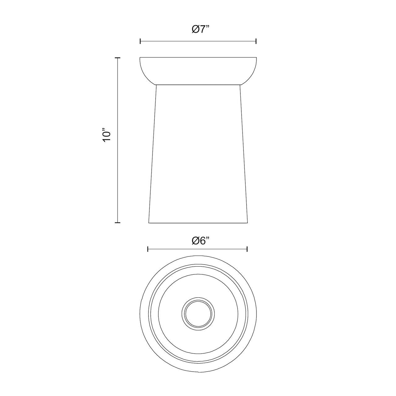Alora Lighting Emil Flush Mount, 1-Light, White, White Oak, 10"H
