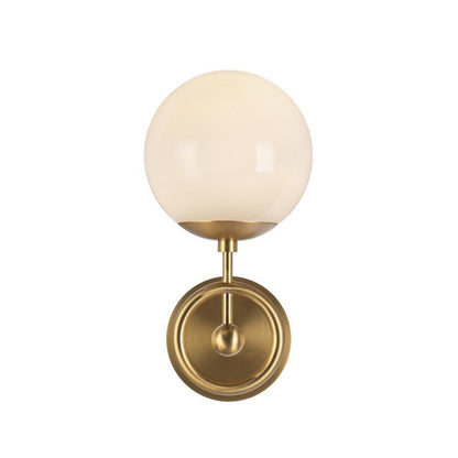 Alora Lighting Fiore 6-in Brushed Gold/Glossy Opal Glass 1 Light Wall Vanity