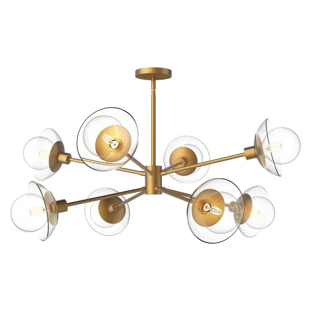 Alora Lighting Francesca 8 Light Chandelier Aged Gold
