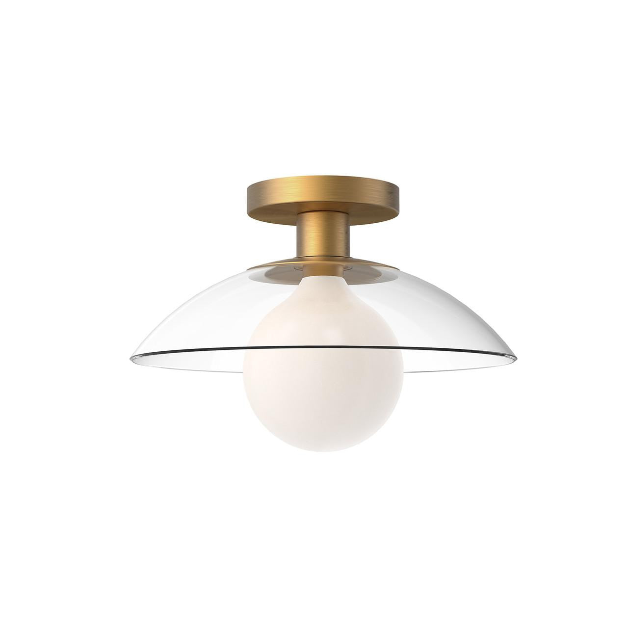 Alora Lighting Francesca 1 Light Semi Flush Mount Aged Gold