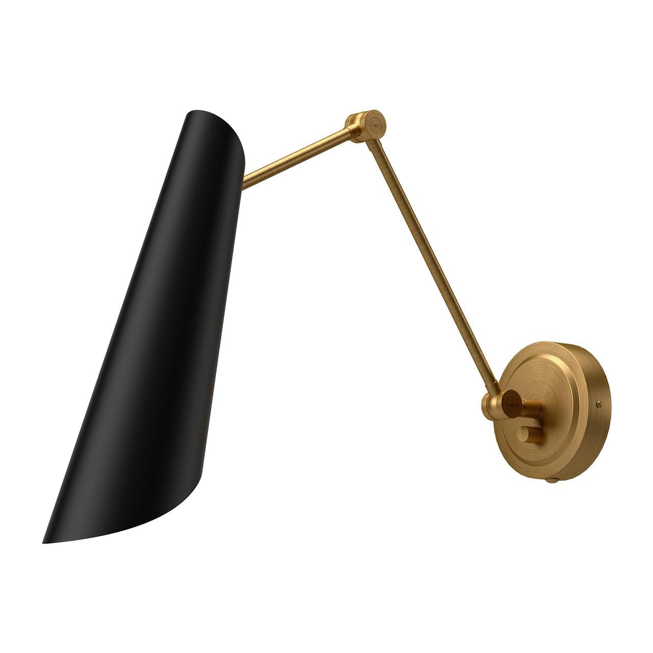 Alora Lighting Gabriel 4-in Wall/Vanity Light Aged Gold, Matte Black