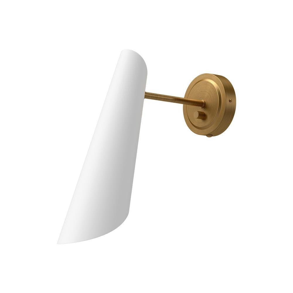 Alora Lighting Gabriel Wall Sconce, 1-Light, White, Aged Gold, 15.38"H