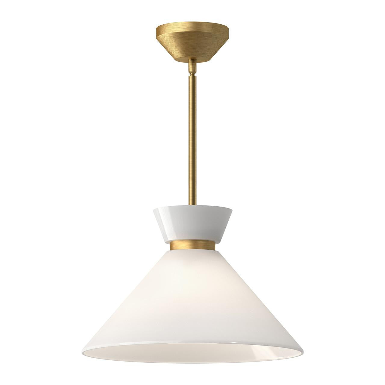 Alora Lighting Halston 14-in 1 Light Pendant Brushed Gold